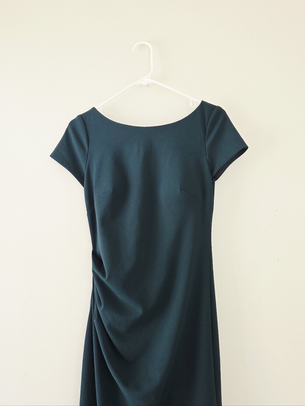 BHLDN Matisse Cap Sleeve Dark Emerald Green Teal Gown Size 6 - Picture 4 of 6
